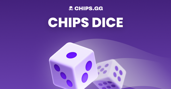 CHIPS.GG logo with dice, symbolizing the online Dice game.