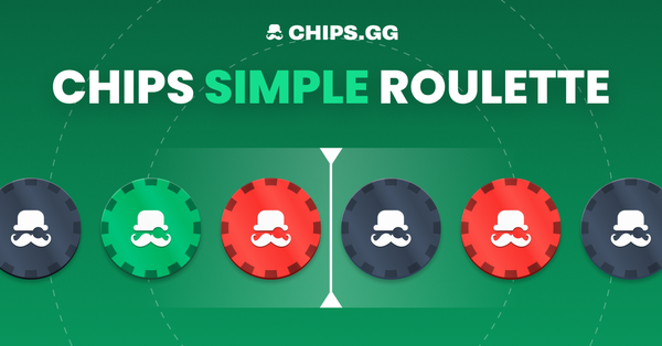 CHIPS.GG Simple Roulette with colorful betting chips.